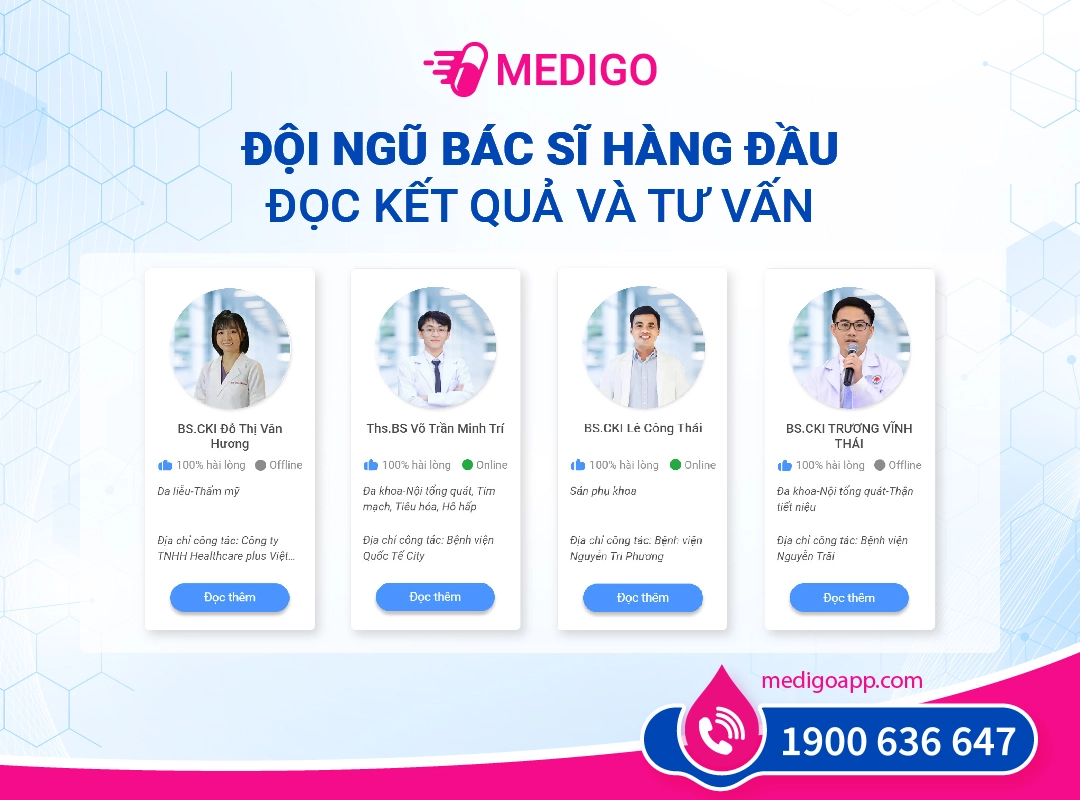 Đội ngũ bác sĩ chuyên nghiệp thực hiện đọc kết quả và tư vấn sau xét nghiệm